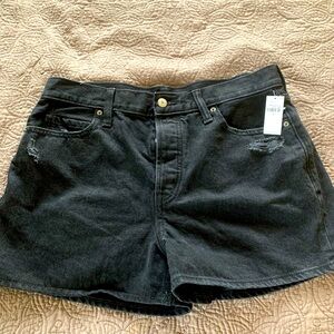 NWT Old Navy Shorts High Rise Slouchy Straight sz 8 Distressed